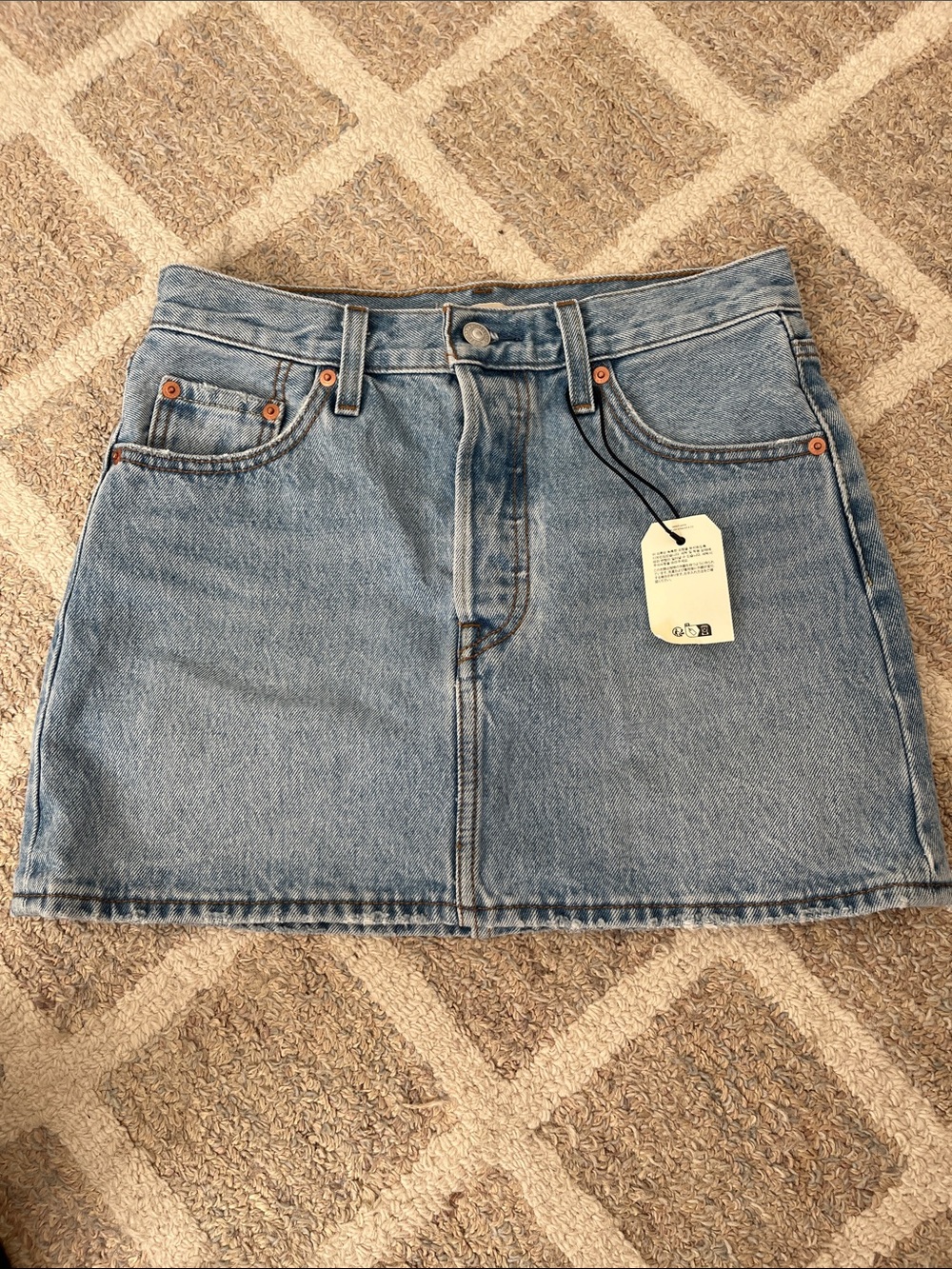 Levi's Light Blue Denim Mini Skirt - Classic Jean Style